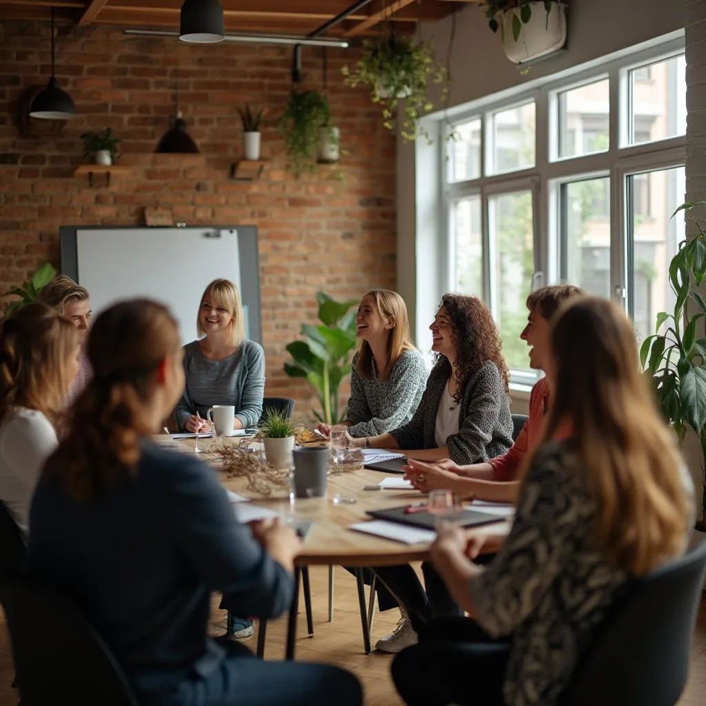 L'équipe Évolution Personnelle réunie lors d'une séance de coaching